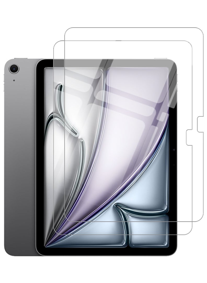 ثيودور عبوتان من واقي الشاشة لجهاز Apple iPad Air مقاس 13 بوصة (M2) من الزجاج المقسى بقوة 9H، خالٍ من الفقاعات وسهل التركيب، تغطية كاملة وحافظة مضادة للخدش - شفاف - Image 1